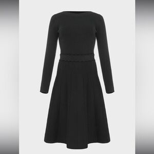 Worn 3x Hobbs London Tali Long Sleeve Knit Dress in Deep Green